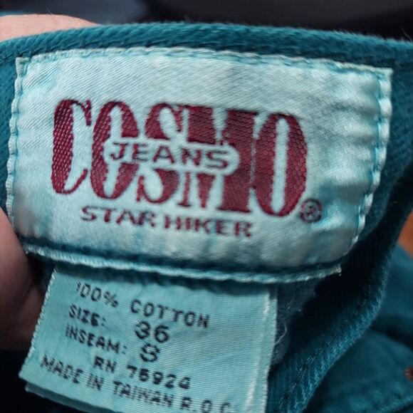 Cosmo Jeans Star Hiker Rare Teal Heavy Jeans With 5 Pocket Size 36 - Picture 4 of 4